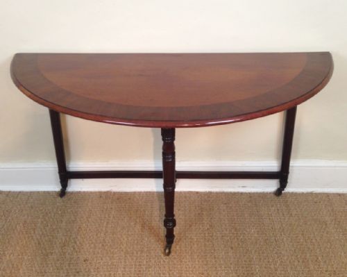A Regency Mahogany Demi Lune Console or Hunt Table C 1820