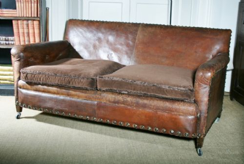 An Edwardian Leather 2 Seater Sofa C 1910