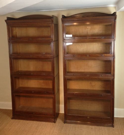 A Pair of Edwardian Oak Lebus Bookcases C 1910