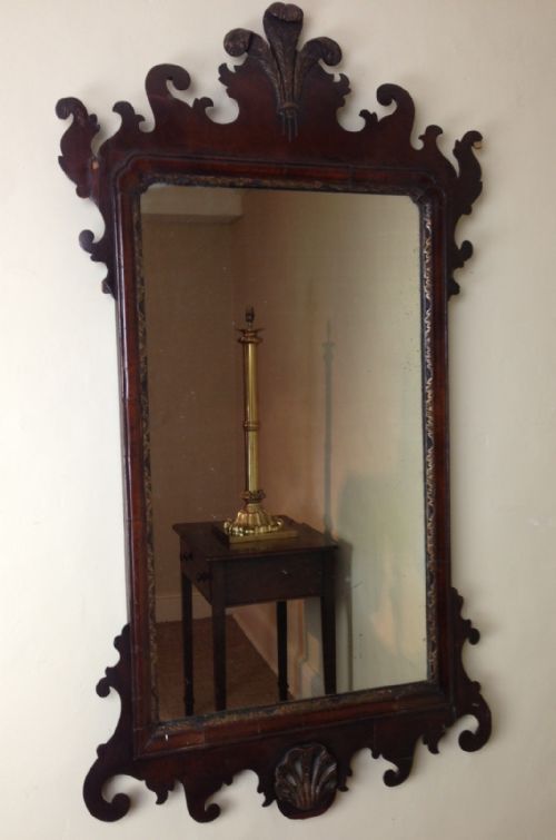 A Late 19th C Mahogany Swansea Mirror in George 11 Style
