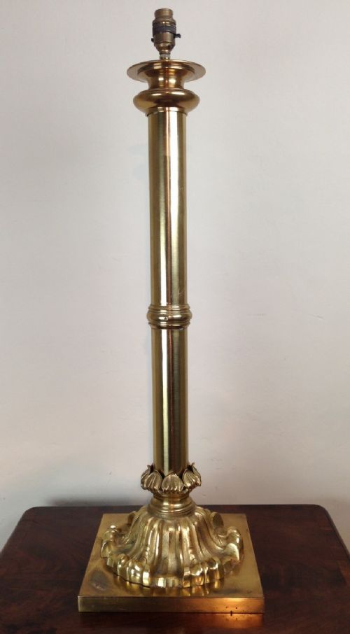 A Large William IV Lacquered Brass Library Lamp C 1835