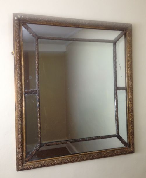 A George IV Gilt and Gilt Brass Mounted Border Glass Mirror C 1825