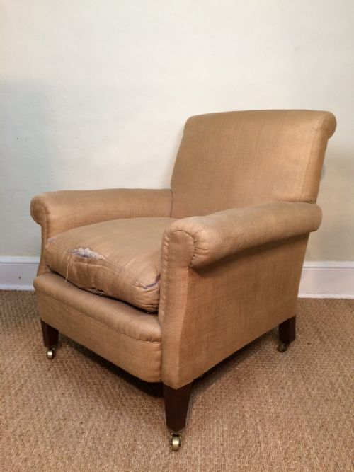 An Edwardian Mahogany Armchair for Re Covering in the Original Hessian C 1910
