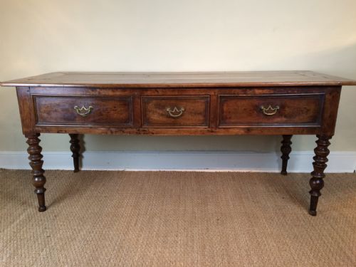 A Late 18th Century French Walnut Serving Table or Dresser Base C 1800