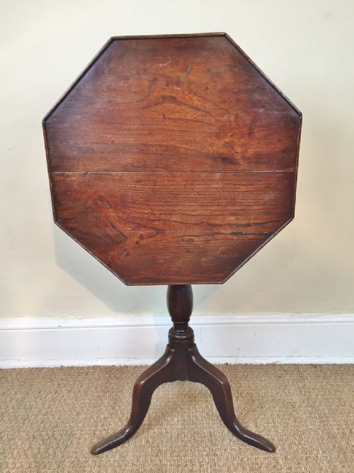 A Late George 111 Oak Octagonal Tripod Table C 1820