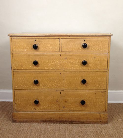 A Victorian Comb Painted Pine Chest of Drawers C 1870