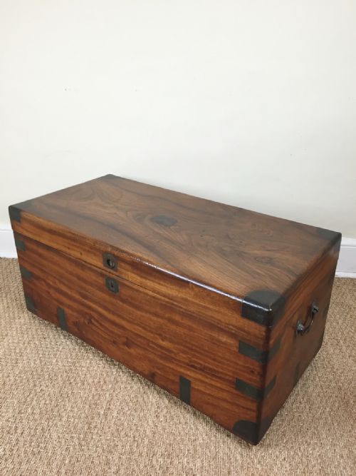 A 19th C Chinese Export Camphor and Brass Banded Trunk C 1880