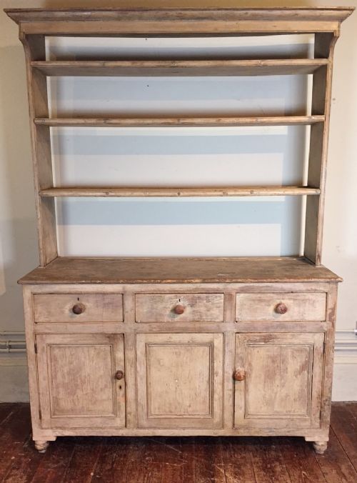 A Somerset Country House Painted Pine Dresser C 1860 in Original Condition