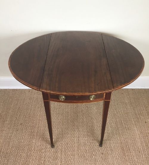 A George 111 Mahogany Oval Pembroke Table C 1790