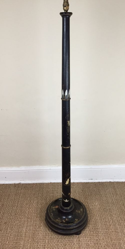 An Edwardian Chinoiserie Lacquered Standard Lamp C 1910