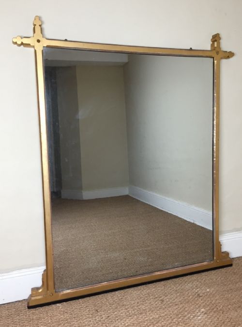 A Victorian Gothic Over Mantel Mirror C 1870