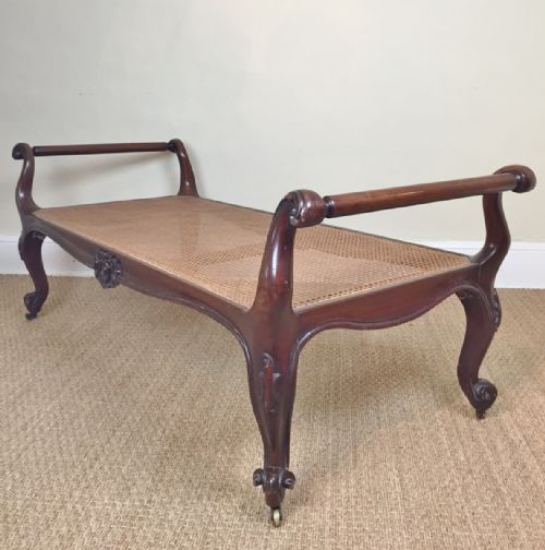 A Rare Large Mid 19th Mahogany Window Seat C 1840