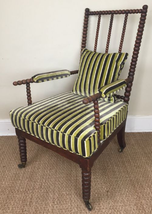 A Mid 19th C Simulated Rosewood Bobbin Armchair C 1850
