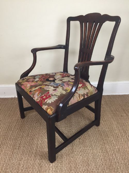 A Large Chippendale Period Mahogany Armchair C 1770