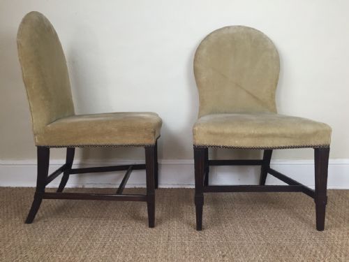 A Pair of 19th C Adam Design Mahogany Side Chairs