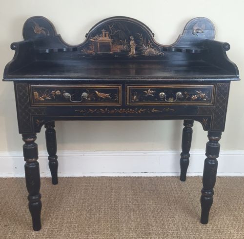 A Late 19th Century Chinoiserie Lacquer Dressing Table in Early Georgian Style.