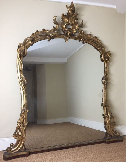 A Large William IV Gilt and Rosewood Over Mantle Mirror C 1835