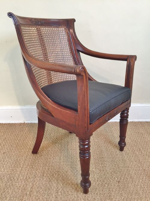 A George IV Mahogany and Cane Desk Chair C 1830