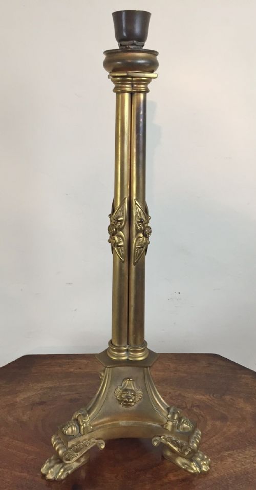 A George IV Gilt Brass Lamp Designed by William Bullock C 1825