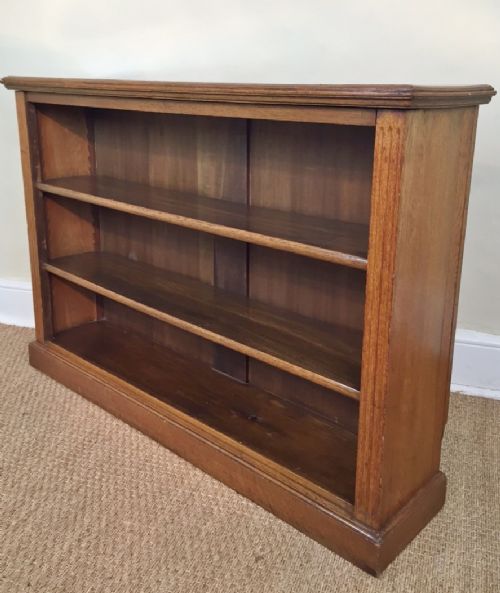 A Late Victorian Oak Open Bookcase C 1900