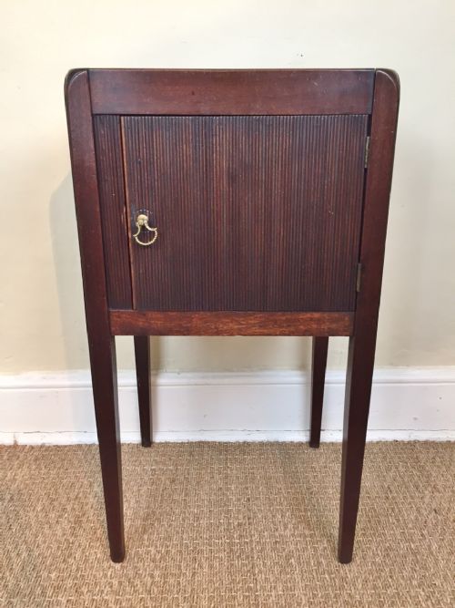 A Small George 111 Mahogany Tambour Fronted Bedside Table C 1780