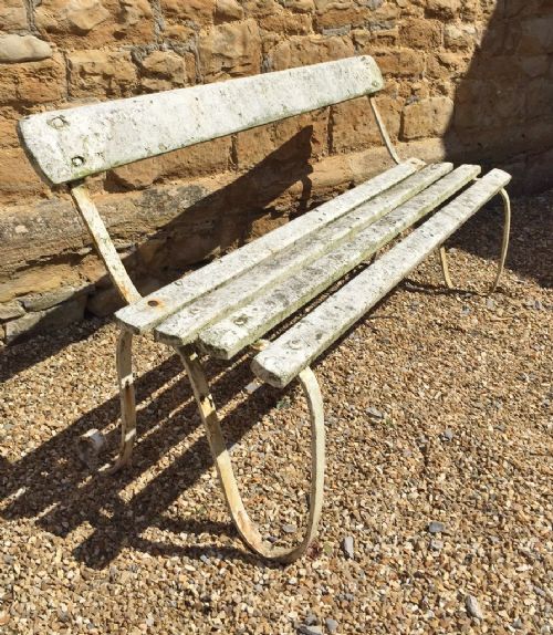 An Edwardian Wooden and Iron Garden Bench C 1910