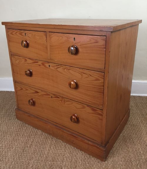 A Small Victorian Pine Chest of Drawers C 1880