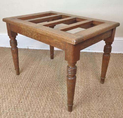 A Late Victorian Oak Luggage Rack Circa 1890