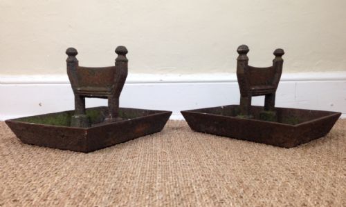 A Pair of Late Regency Iron Boot Scrapers Circa 1830