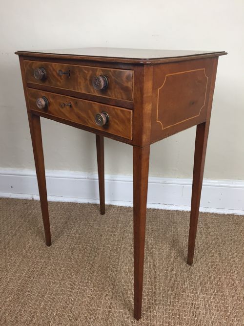 A Late George 111 Sheraton Period Mahogany Lamp Table Circa 1800
