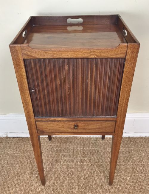 A Small Late George 111 Mahogany Bedside Table Circa 1790