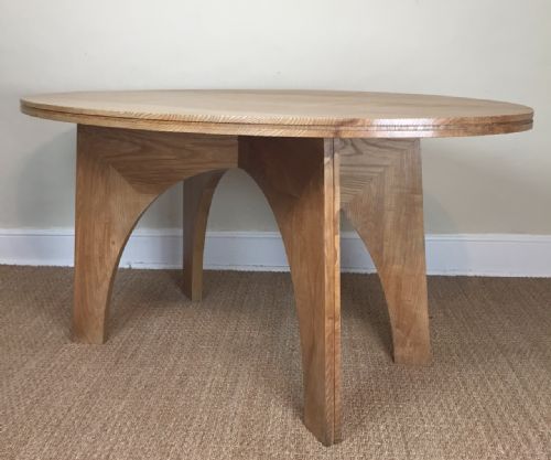 A Stylish Arts and Crafts English Ash Oval Breakfast Table