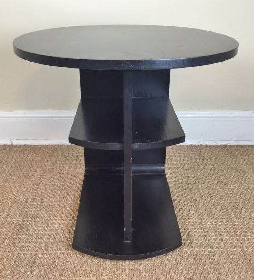 A Heals Ebonised Oak Art Deco 3 Tier Table Circa 1930.
