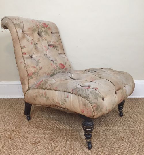 A Victorian Aesthetic Movement Nursing Chair C 1880