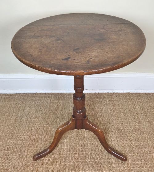A Late George 111 Oak Tripod Table Circa 1820