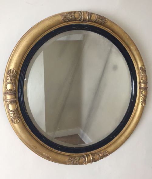 A Mid-19th C Gilt Circular Mirror