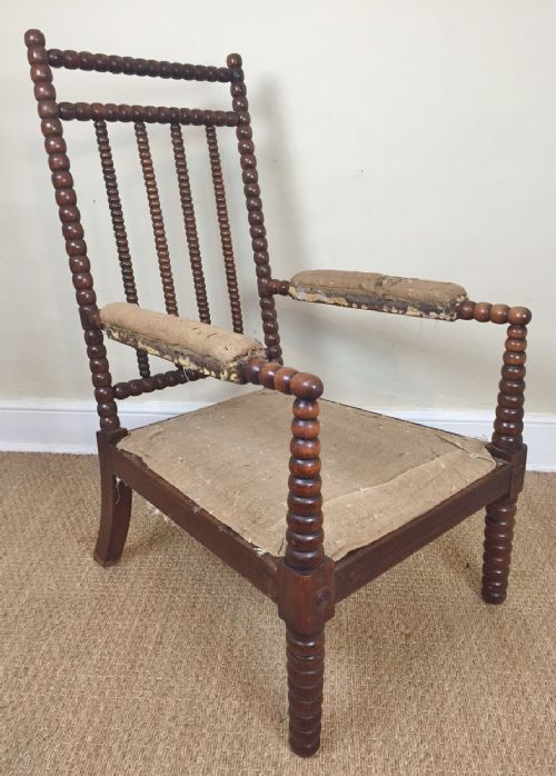 A Large Mid 19th Century Simulated Rosewood Bobbin Chair