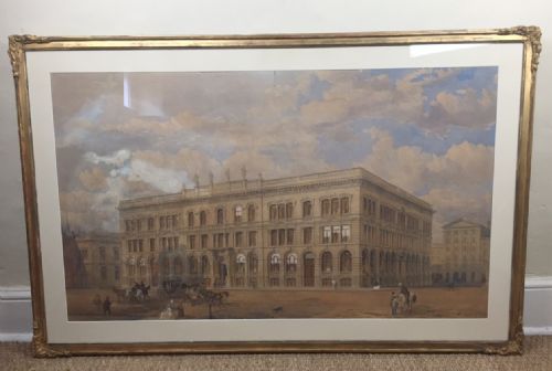 A Large Mid 19th Century English Architectural Water Colour Drawing C 1845