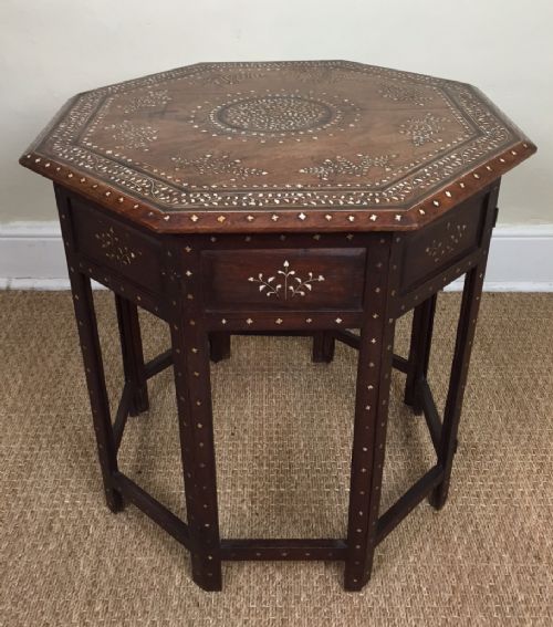 A Large Hoshiapur Bone Inlaid Table C 1890