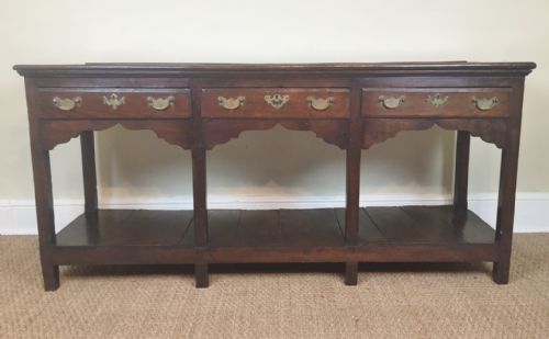 A George 111 Swansea Valley Oak Dresser Base Circa 1800