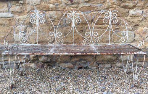 An Edwardian Iron Garden Seat C 1910 in Regency Style