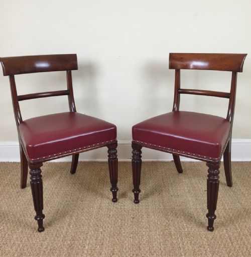 A Pair of George 1v Mahogany Dining Chairs Circa 1825
