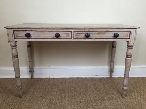 A Mid 19th C West Country Painted 2 Drawer Side Table C 1860
