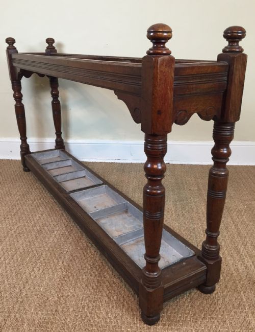 A Large Victorian Country House Oak Stick Stand Circa 1890