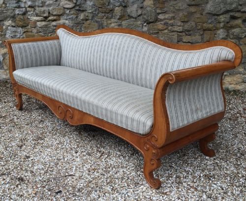 A Danish Ash Three Seater Sofa Circa 1840