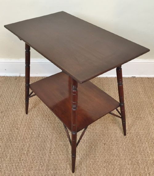 An Aesthetic Movement Walnut 2 Tier Rectangular Table Circa 1880