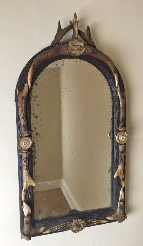 A Scottish Horn Wall Mirror Circa 1860 in Lovely Original Condition.