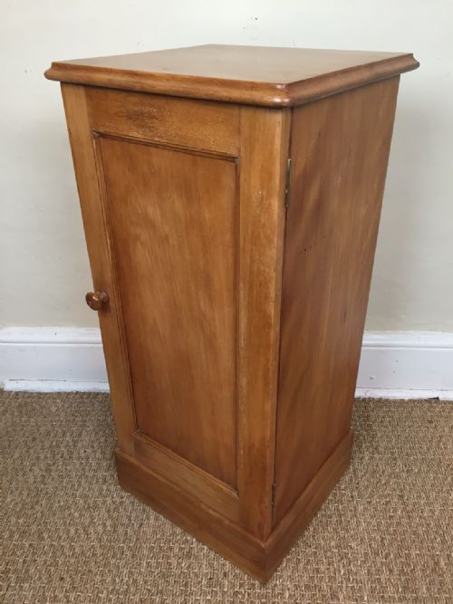 A Holland and Sons Satin Birch Bedside Cabinet Circa 1870