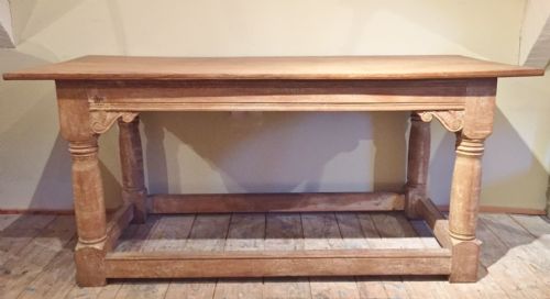 An Arts and Crafts Bleached Oak Refectory Table C 1910