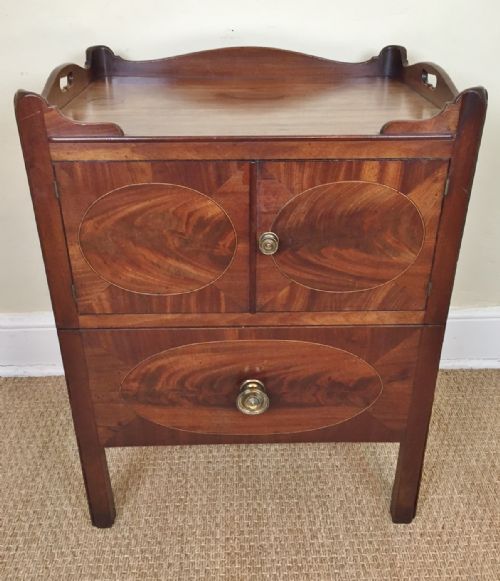 A George 111 Hepplewhite Period Mahogany Bedside Cupboard C 1780
